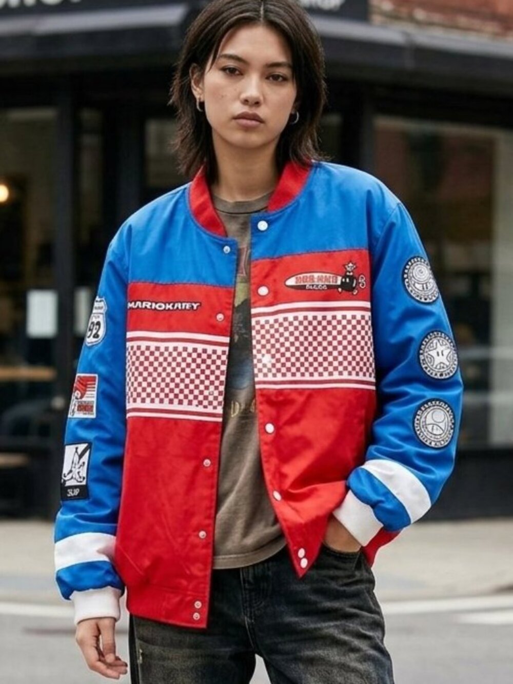 Unisex Nintendo Mario Kart Bomber Jacket - Size L